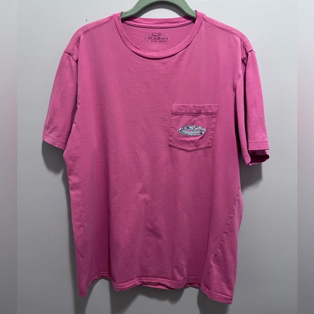 Vineyard vines Ladies Small short sleeve pocket Tee. It is a coral color. - Picture 2 of 12